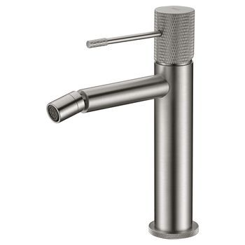 Mezclador Monomando Bidet En Latón Con Acabado Níquel Cepillado Y Cartucho Cerámico