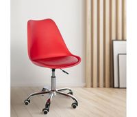 taburete de trabajo laflin plastico rojo 55x51x78 cm