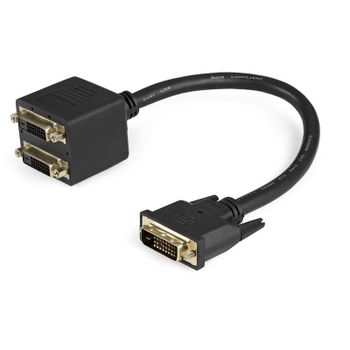 Cable Divisor DVI-D StarTech.com 2 Puertos 30 cm Negro
