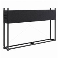 outsunny estante de lena con funda oxford 600d y cables marco de acero galvanizado capacidad 500 kg para interior y exterior negro   aosom espana