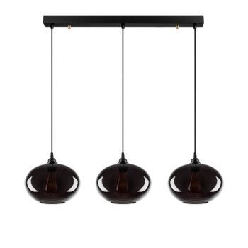 Lámpara De Techo Smoked-052 Humo Metal Vidrio 97x97x120 Cm