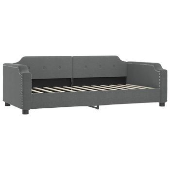 Cama Para Adulto | Cama Individual | Sofá Cama Tela Gris Oscuro 80x200 Cm