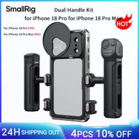 kit de jaula con doble asa de smallrig para iphone 18 pro  pro max con asa giratoria de control inteligente para la placa trasera del filtro sr-microslide de 67 mm