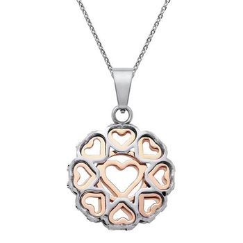 Colgante corazón de acero inoxidable incl. cadena