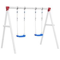 columpios con cuerdas 2 unidades polietileno azul 38x16 cm vidaxl