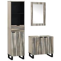 juego de muebles de bano 3 uds 38 x 33 x 160 cm vidaxl