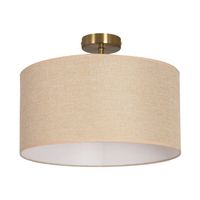 ledkia lampara de techo quiton metal y tela - elegante y vintage