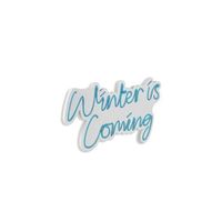iluminacion led decorativa de plastico winter is coming azul 52x28x2 cm