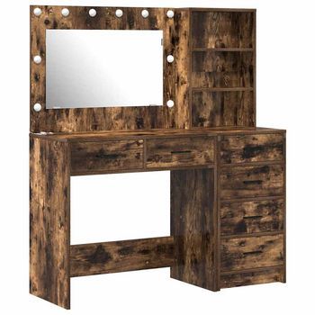 Mesa De Tocador | Mesa De Maquillaje Marrón 78.5 X 41 X 135 Cm Madera Contrachapada