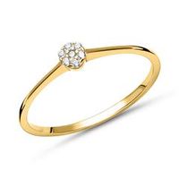 anillo de mujer de oro de 9 quilates con circonita cubica
