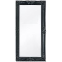 vidaxl espejo de pared estilo barroco 100x50 cm negro