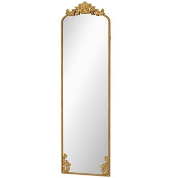 HOMCOM Espejo de Pie Estilo Barroco, 50x160 cm, Oro   Aosom España