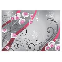 papel pintado 3d - orquideas rosadas - variacion 300x210 cm