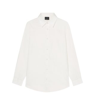 A|X Armani Exchange para hombre. XM002263AF13131F0206 Camisa Diagonal Lettering J blanco (L), Casual, Algodón, Manga larga