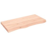 encimera de bano madera maciza sin tratar 100x50x2-6 cm