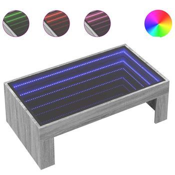 Mesa De Centro Con Infinity Led Gris Sonoma 90x50x30 Cm Vidaxl
