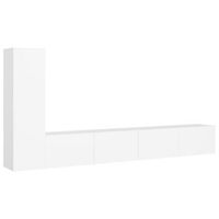 set de muebles de salon tv 3 piezas madera de ingenieria blanco vidaxl