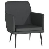 sillon de salon  silla  sillon de cuero sintetico negro 61x78x80 cm