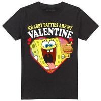 spongebob squarepants camiseta krabby patties are my valentine para mujer