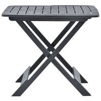 mesa de jardin  mesa de exterior plegable de plastico gris antracita 79x72x70 cm