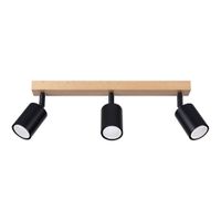 lampara de techo madera negra aceromadera alt 117 cm