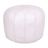 puff de piel blanco 48x48x38