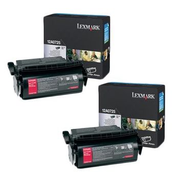 Original Multipack Lexmark Optra SE3455 Printer Toner Cartridges (2 Pack) -12A0725