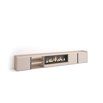 Mueble Tv Arriate-02 Con Chimenea Eléctrica Y Almacenaje