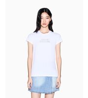 ax armani exchange para mujer xw002293af17173u0002 camiseta premium blanco s casual algodon manga corta