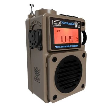 Hanrongda HRD-701 Radio portátil de banda completa con pantalla digital, reproductor Bluetooth, chip DSP, soporte para t