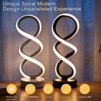 elegante lampara de escritorio en espiral con estilo nordico moderno luz nocturna led con brillo ajustable por usb adecuada para dormitorios y salas de estar