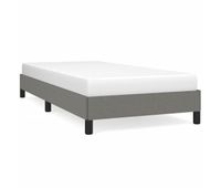 estructura de cama de tela gris oscuro 100x200 cm