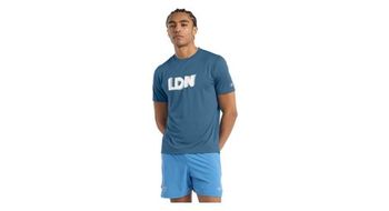 Maillot de manga corta new balance athletics london azul para hombre