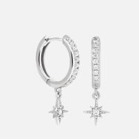 astrid  miyu rhodium-plated star huggies