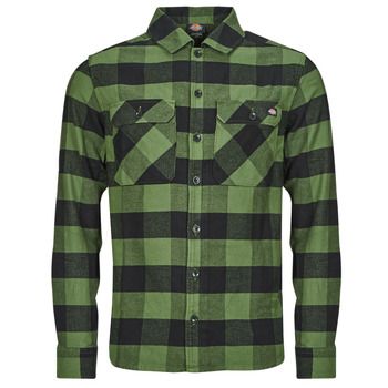 Dickies Camisa manga larga NEW SACRAMENTO SHIRT PINE GREEN para hombre