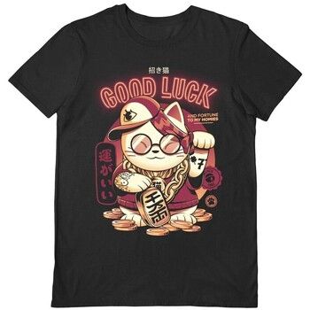 Ilustrata Camiseta manga larga Lucky Cat para mujer