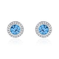 pendientes de mujer de oro blanco de 9 quilates