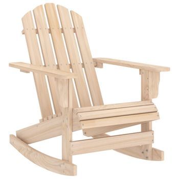 Silla Mecedora De Jardín Adirondack Madera Maciza De Abeto Vidaxl