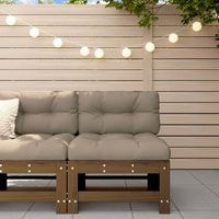 sofa central  sofa de exterior de madera maciza de pino marron miel cfw598543