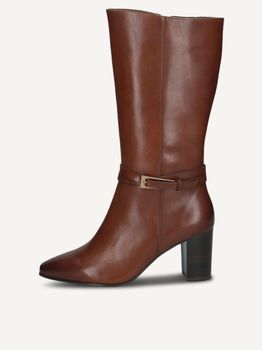 CAPRICE Bootie, brown, made of Leather with Block heel, Size 36