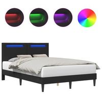 estructura de cama negro 140 x 190 cm cuero sintetico vidaxl