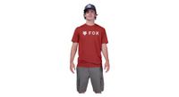 camiseta de manga corta fox absolute premium roja