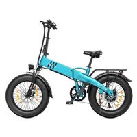 bicicleta electrica plegable pixar f2 con neumaticos anchos de 20 pulgadas y bateria de 48 v y 15 ah verde