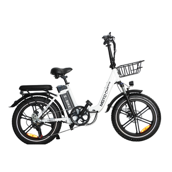 Urban Fat Tire E-bike Moto Chefe Dz2030, 20x4.0, 7 Velocidades, Blanco