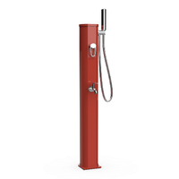 ducha solar piscina jardin exterior happy formidra 20l lavapies aluminio - rojo