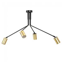 plafon de techo norber negro 4 luces