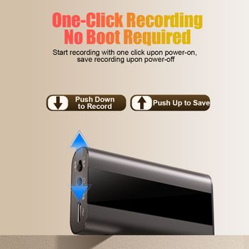 Grabadora de Voz Portátil de 3500mAh, 760H de Grabación y 552H de Reproducción, Reducción de Ruido de 90dB, Fijación Magnética, para Aula/Conferencia
