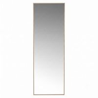 espejo de pared de cuerpo entero con marco marron de plastico de 45x145 cm casaseleccion