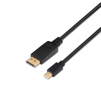 aisens cable mini dp a displayport v12 4k60hz mdpm-dpm negro 3m