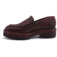 paola ferri mocasines mocassino pelle brule bordeaux d7303 para mujer